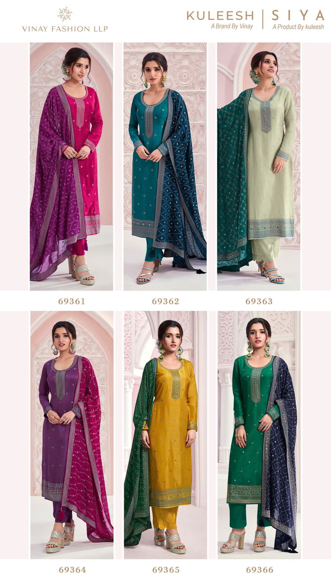 Siya By Vinay Kuleesh Embroidered Silk Designer Salwar Kameez Wholesalers In Delhi
